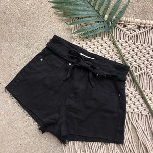 PACSUN Black High Rise Denim Shorts Size 24 - Mom Short